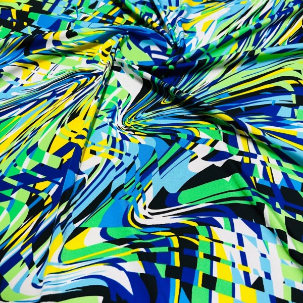 Unbranded Printed Psychedelic Painting 4-Way Stretch Fabric 60" W Swimsuit
