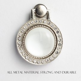 [2 Packs] Gemstones Glitter Bling Bling Phone Ring Holder, Sparkle Phone Ring Grip Artificial Diamond Stand,Rhinestone Cell Finger Ring for Phones,Pad