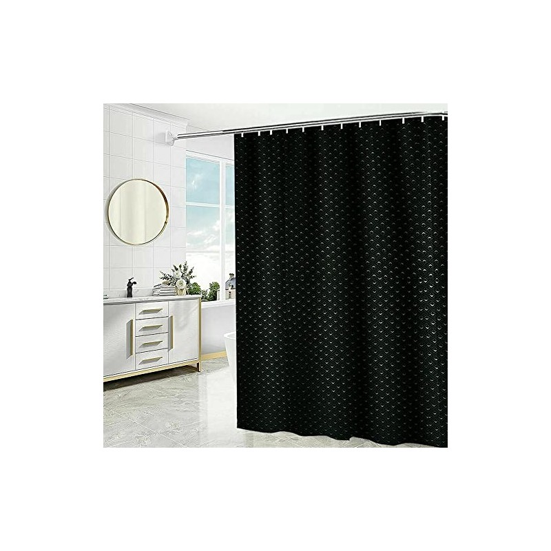 Householdfurnishing Super Quality Waterproof Polyester bathroom Shower Curtains with hook