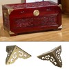 4Pcs Brass Corner Protectors Right Angle Brackets Brass Antique Edge