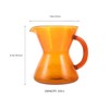 Yellow Glass Coffee Carafe 300Ml, Mini Coffee Server Kettle for