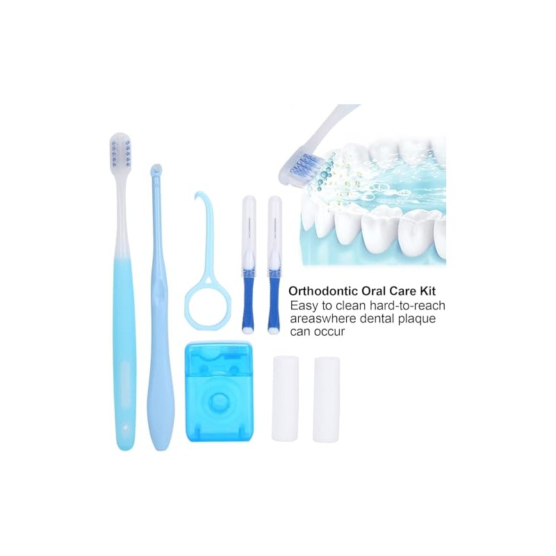 Kit de Cuidado Bucal de Ortodoncia, Cepillo de Limpieza de
