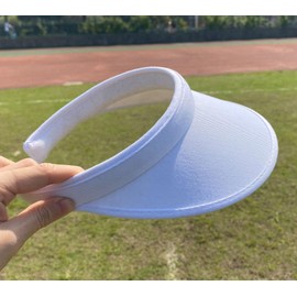 ZYWQ Sun Visor Hat Sports, Sun Visor Hats Women Men Clip On Wide Brim Visors Hat Outdoor Sports Golf Beach Travel Tennis Caps(White)