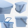 KADAX Waste Bin with Lid and Handle, Plastic Waste Bin,