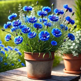 Seeds Blue Cornflower 200+ Seeds for Planting Bachelor’s Buttons Annual Flower Non-GMO