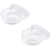 cyclingcolors 2 x Plastic Containers Clear Round Container Bottle Glitter