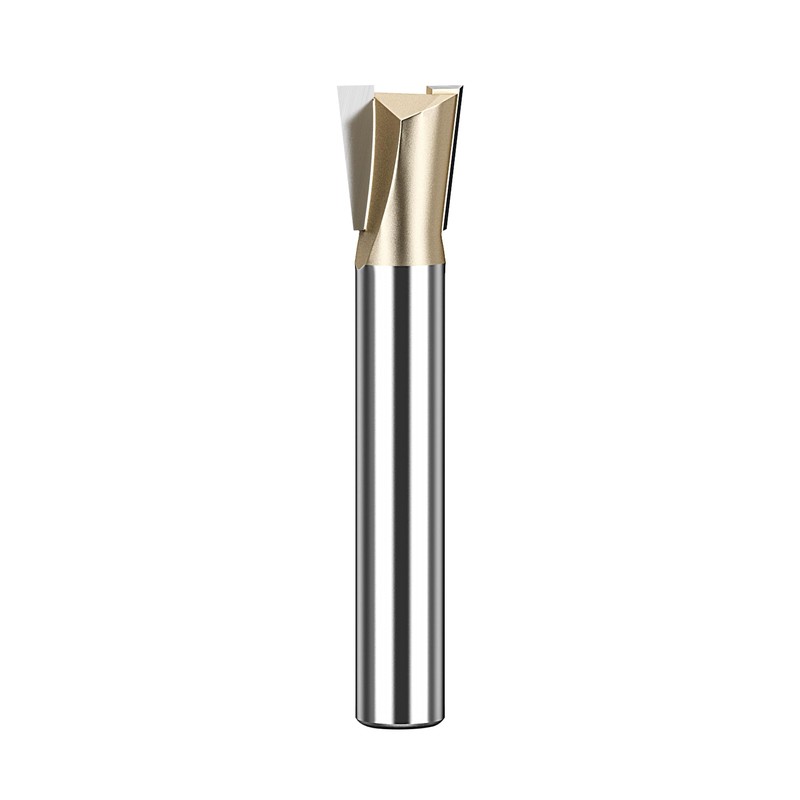 HUHAO Dovetail Router Bit 1/4" Shank 3/8" Dia Carbide Half-Blind