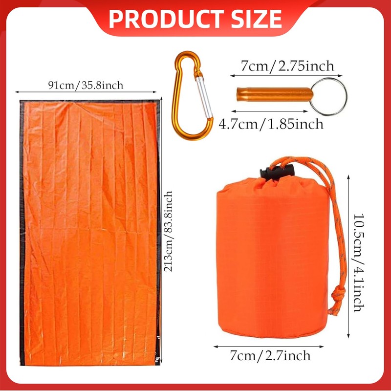 Emergency Survival Bivvy Bag – Lightweight Thermal Sleeping Bag –