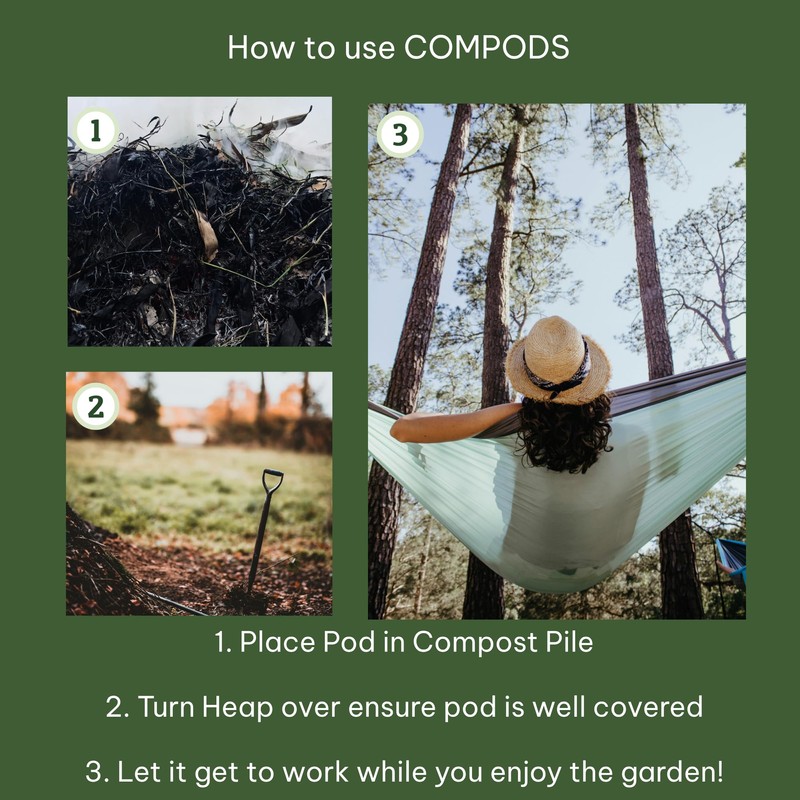 ComPods, Compost Accelerator Pods - Organic, Nutrient-Rich & Convenient Compost