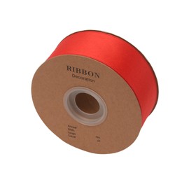 RibFlox Double Side Satin Ribbon, Continuous 20 Yards,Use for Craft Bows Bouquet, Gift Wrapping, Wedding Decoration, Floral Arrangement (Red, 1-1/2 inch)