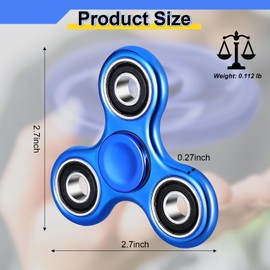 Fidget Spinner 2 Pack, Stress Anxiety Relief Sensory Fidget Toys for Kids Adults, Cool Electroplated Fidget Spinners for ADHD Autism Birthday Gifts Stocking, Stuffers Classroom Prizes for Boys Girls