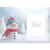 doodlecards December Birthday Christmas Card Snowman Medium Size Christmas Card
