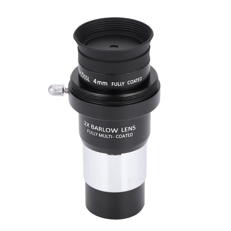 1.25" Plossl Telescope Eyepiece Set 4/10/25mm 2X Barlow Lens Kit