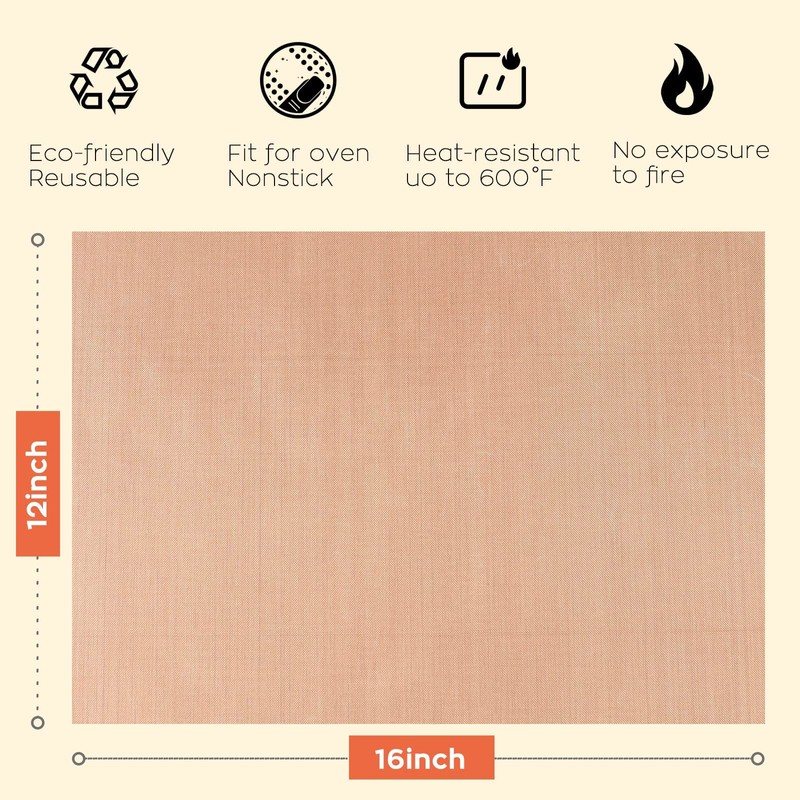 HTVRONT Teflon Sheets for Heat Press - 3 Pack Non