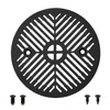 4-1/4 Inch Shower Strainer Drain Cover, Matte Black Floor Drainer,