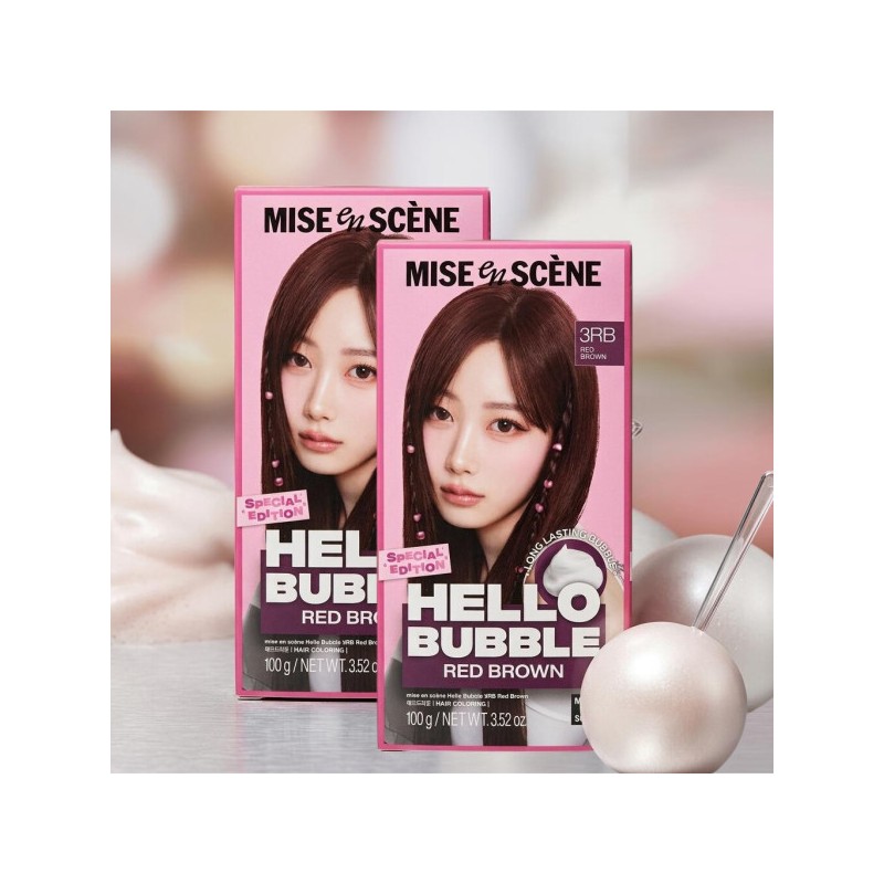 Mise-en-sc?ne New Hello Bubble 3RB Red Brown x2 Self-Hair Dye