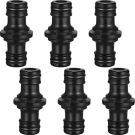 Hotop 6 Pack Double Plug Hose Connector Extender for Garden Hose Pipe Connecting
