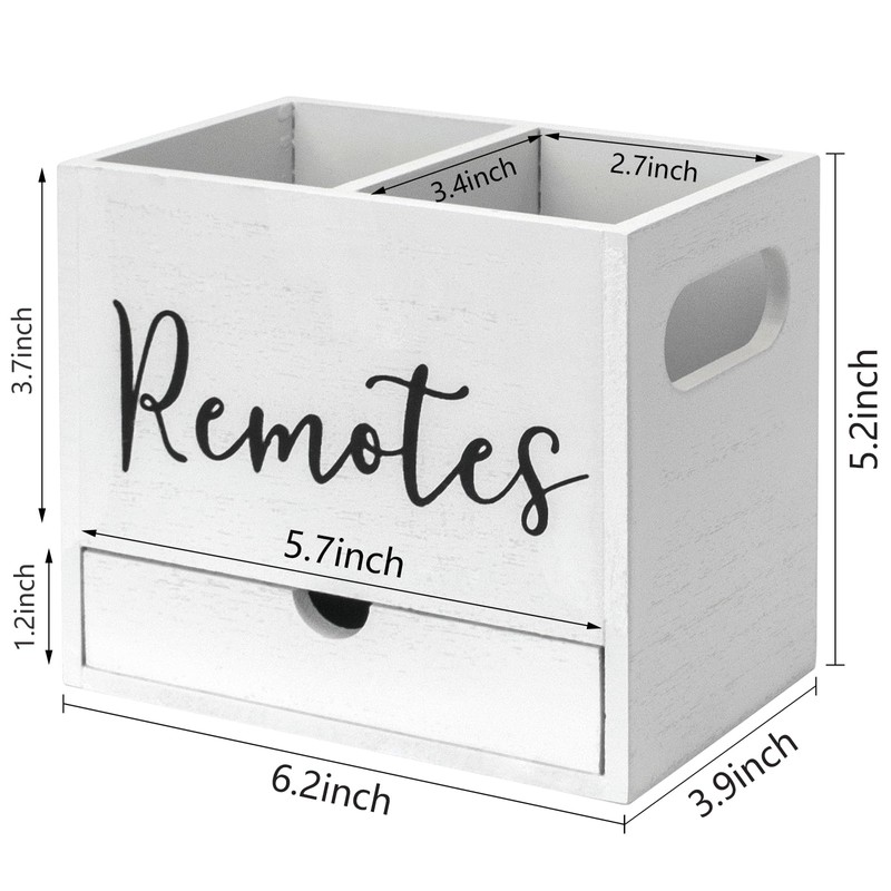 Remote Control Holder, 2 Slot TV Remote Holder& Desk Organizer