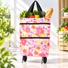 Foldable Wheeled Shopping Bag for Groceries – Expandable Tote-to-Rolling Design