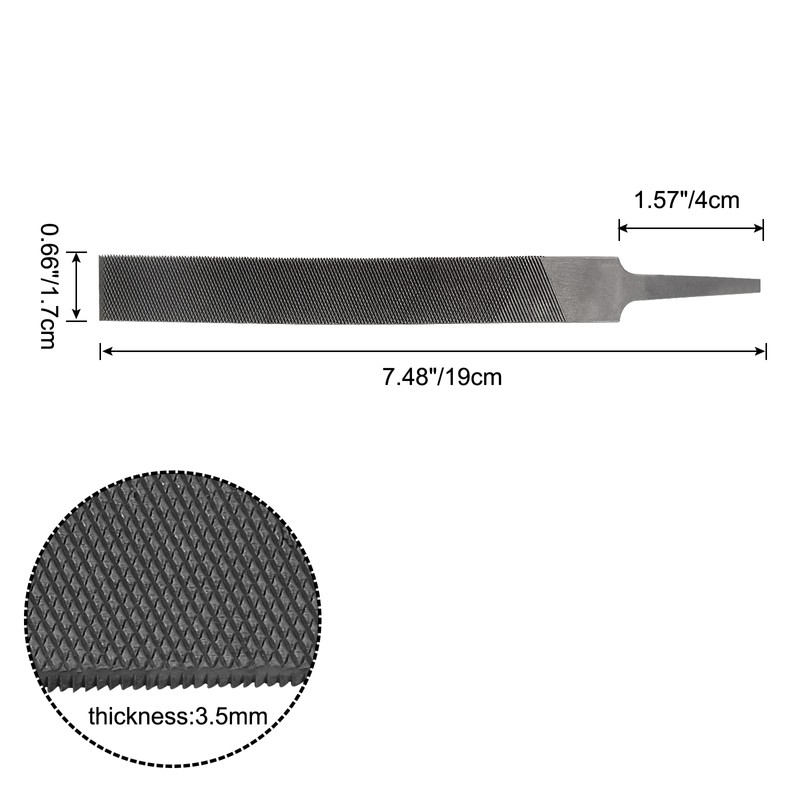 Cionyce 1 Pack Double Teeth File 6" Length Flat File