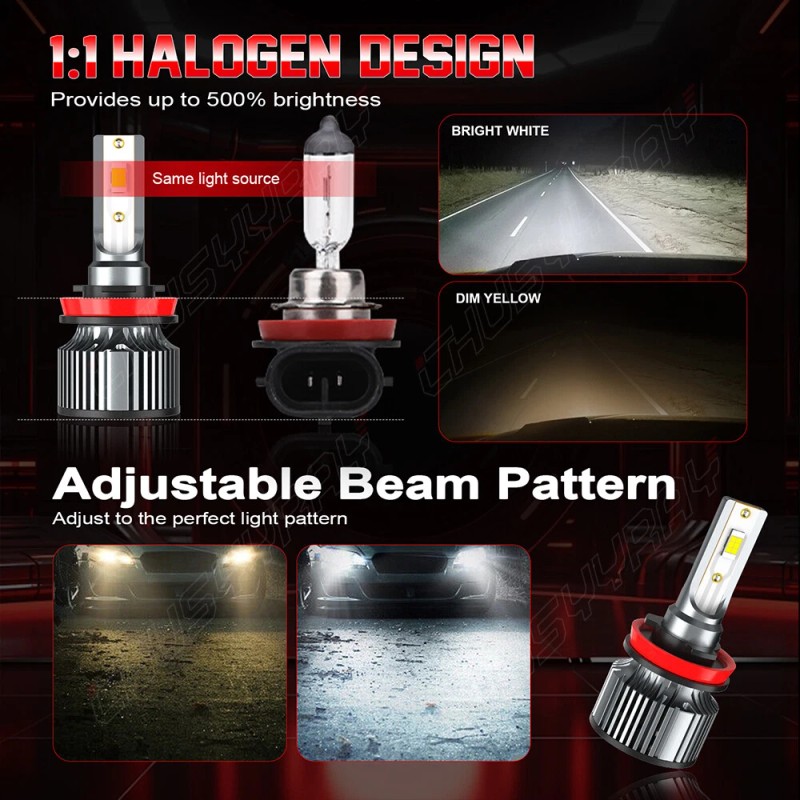 CHUSYYRAY H11 H9 LED Headlight Conversion Kit High/Low Beam Bulb