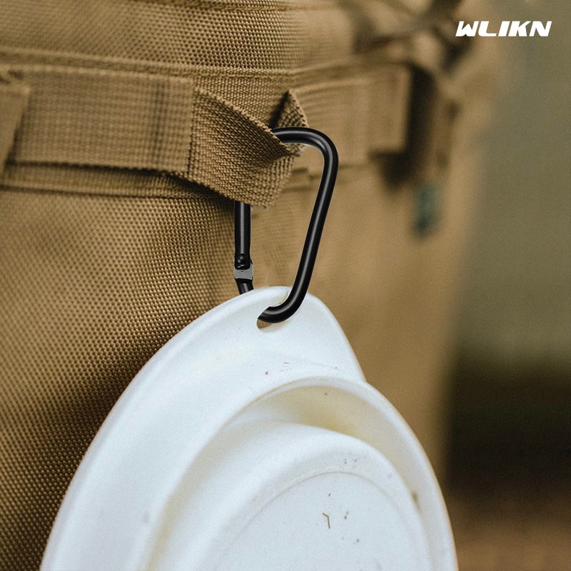 Wlikn Aluminum Alloy Carabiners, Set of 10, Load Capacity 110.2