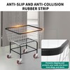 YITAHOME Wire Laundry Cart 2.5 Bushel, Rolling Laundry Basket with