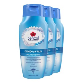 Jabon Intimo Femenino Benzal Wash Cuidado Ph 3 Pack 355ml