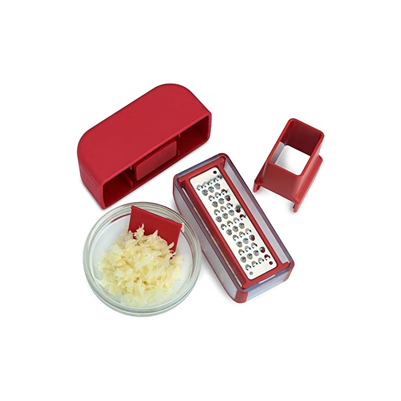 Microplane Garlic Mincer - Red