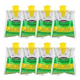 Fly Trap Bags 8 Pack Outdoor Hanging - Disposable Fly Catcher Mess-Free Bug Bags for Yard Garden Farm & Horse Ranch