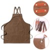 Kitchen Thicken Canvas Apron with Adjustable Straps and Large Pockets,