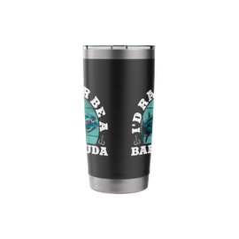 I'd Rather Be A Barracuda Sport Fishing Angler Fishing Stainless Steel Insulated Tumbler