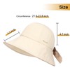Women Sun Bucket Hat Ponytail Hole with Bow Tie Waterproof