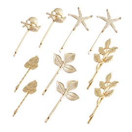 Beavorty 10pcs Alloy Hair Clips for Women Metal Bobby Random Styles for Hair Styling Travel-friendly Accessories No-crease Hold for Everyday Use
