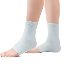 INDEEMAX 2 Pack Ankle Brace for Sprained Ankle, Arch Support Compression Sleeve Socks for Women & Men, Achilles Tendonitis Brace Wraps for Plantar Fasciitis, Foot Swelling Relief (Light Blue, X-Large)