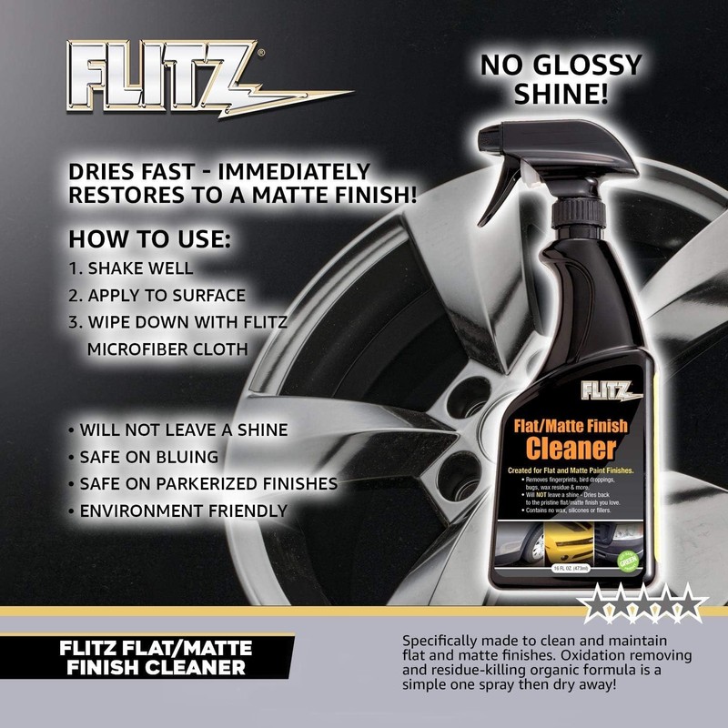 Flitz Flat Matte Finish Cleaner - 16oz Bottle of USA-Made