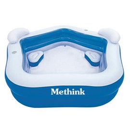 Methink Family Inflatable Lounge Pool 7' x 6'9" x 27"