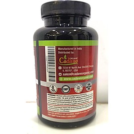 Organic Cadane Citrus Bergamot Supplement Capsules with Berberine, Olive, Guggul, Garlic, Pine Bark, Black Pepper - 150 Caps for 5 Months Supply
