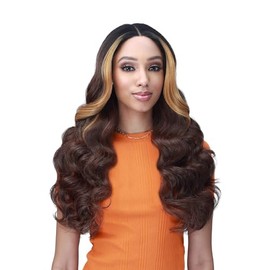 Bobbi Boss HD Lace Front Wig MLF654 Oh Baby Transparent Lace 5 inch Deep Part Fatima (1B)