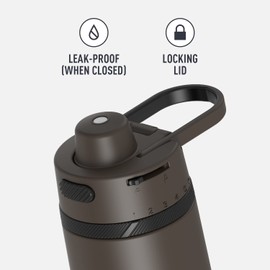 THERMOS ALTA Series, Stainless Steel Hydration Bottle, 24 Ounce, Espresso Black