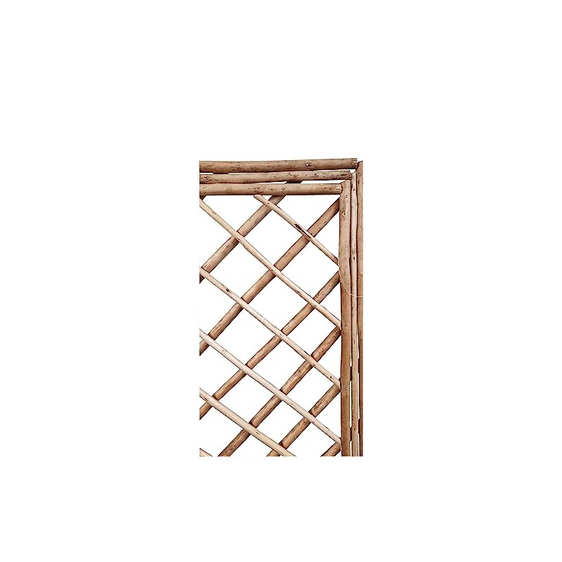 Flat Top Debarked Willow Trellis Panel