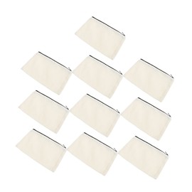 SAFIGLE 10 Pcs DIY Heat Transfer Makeup Bags Portable Canvas Cosmetic Pouches for Travel Zipper Design Lightweight Toiletry Bag for Home Outdoor Use