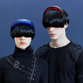 Master Massage H2 Electric Scalp Massager for Head Massage with Heating-10 Vibrating Contact, Stress Relief Hairband Design (Black & Blue Set)