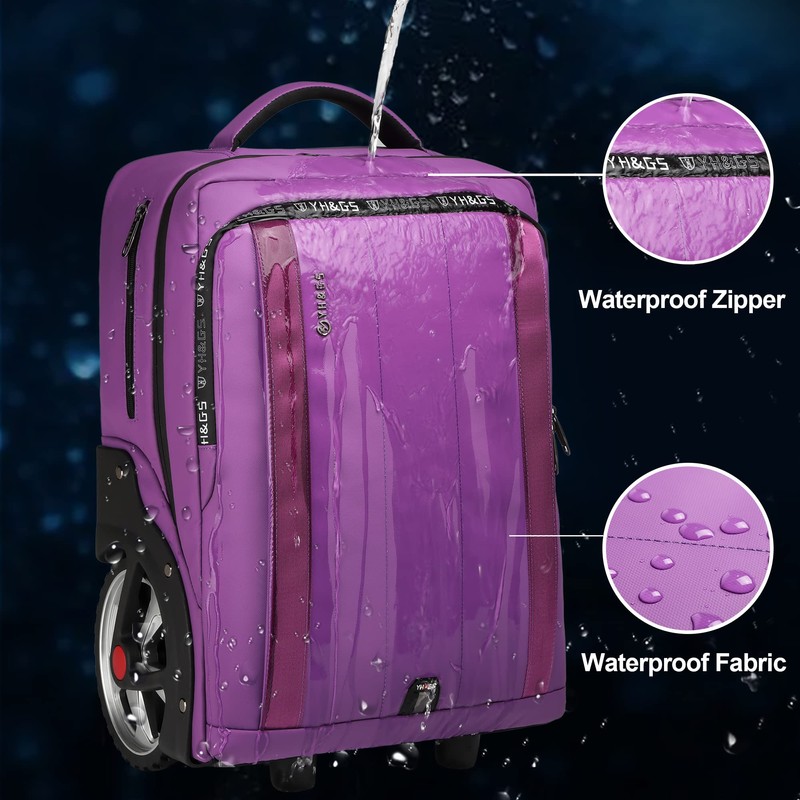 Rolling Backpack, Travel Backpack with Wheels, Rolling Backpack for Women