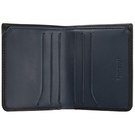 Visconti Slim Collection Clipper Leather Wallet RFID Blocking VSL41 Black/Steel Blue