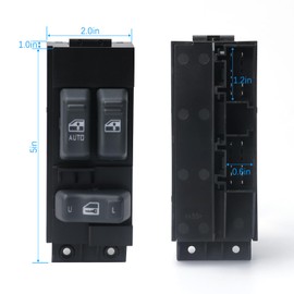 Front Drive Side Power Window Master Control Switch for 1999-2002 Chevy Silverado, GMC Sierra 1500 2500 3500 2-Doors Pickup Truck Replaces OE#15047637 Power Window Switch Button