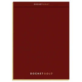 TOPS Docket Gold Writing Pads 8.5 x 11 Legal Ruled 70 Sheets Burgundy Canary