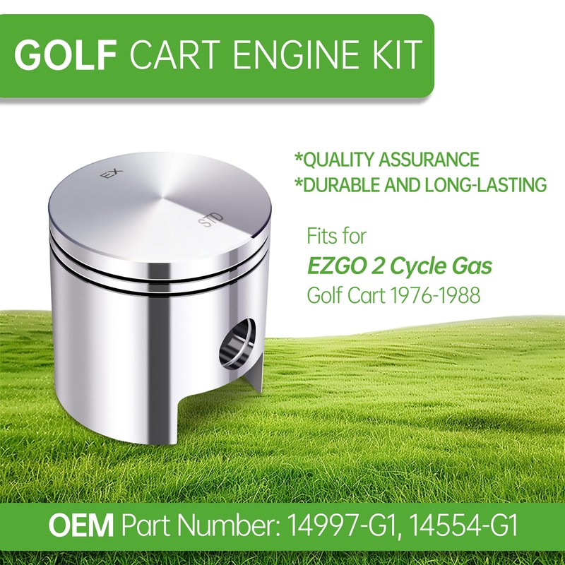 10L0L Piston and Piston-Rings-Gasket-Kit for EZGO 2 Cycle Gas Golf
