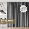 MaKefeile Curtain Tracks Ceiling Wall Mounted Heavy-Duty Curtains Rails Room