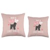 Just A Girl Who Loves Poodles Black Poodle Throw Pillow